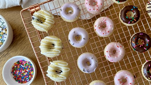 Glazed Mini Baked Donuts Recipe - Tasting Table