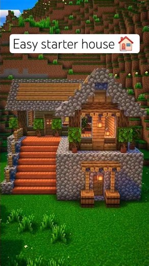 Minecraft Survival Starter House Tutorial 🏠 #minecraft