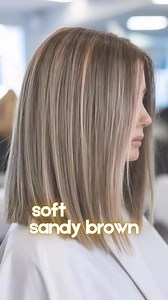 Soft sandy brown is the kind of color that never shouts — it glows. Warm, natural, and effortlessly flattering, this shade adds depth and softness without going too dark or too blonde. Perfect if you want a polished look that still feels low-maintenance and timeless. #haircolor #brunette | Colored Hair Care