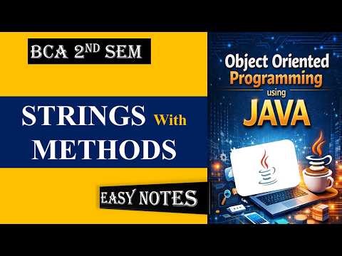 Introduction to String | String Methods | Java Programming | BCA |B.tech | MCA | One Bit Extra |
