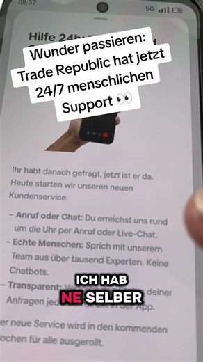 App-News: Trade Republic hat Support, ein Wunder