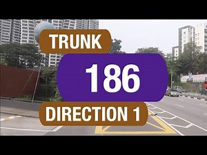 SBS Transit Trunk 186 (Direction 1) | Bus Service Route Visual