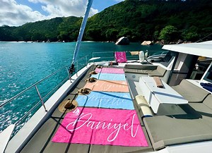 Personalized Beach Towel: Bold Font Custom Name, Vacation Gift - Etsy