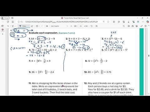 Reveal math grade 6 lesson 5-2 numerical expressions