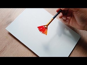 Easy Fall Trees to Paint 🍂 / Acrylic Painting for Beginners
