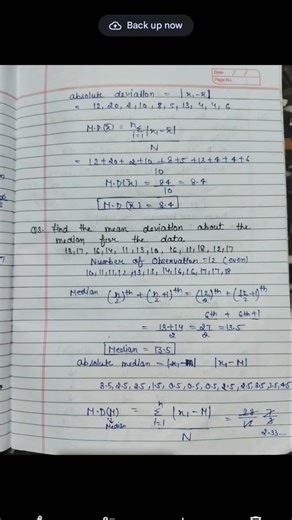 class 11th math chapter 13 ( Statics exercise 13.1 complete notes#exam #class11th