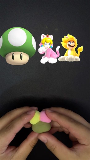 😱 Green + Pink = Cat Peach or Cat Mario? The Color Mix Surprise! 🍄🐱