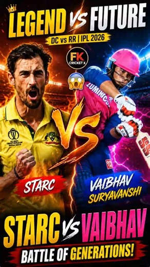 Legend vs Future Star 😳 Starc vs Vaibhav Face-Off! IPL 2026 🔥