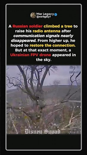 Soldier Climbs Tree for Signal… Then a Drone Appears #shorts