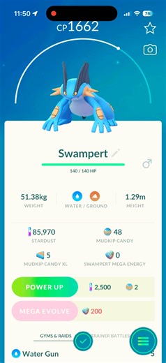 Pokémon Go - Evolving Mudkip into Marshtomp & Swampert