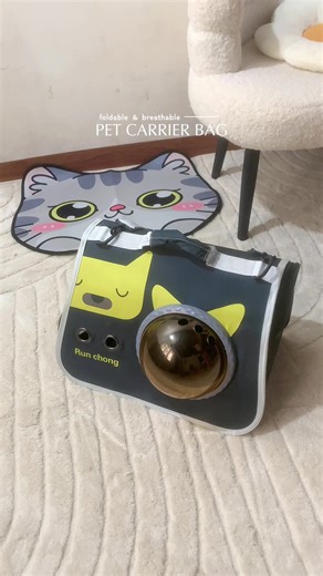 Foldable and Breathable Pet Carrier Bag for Cats
