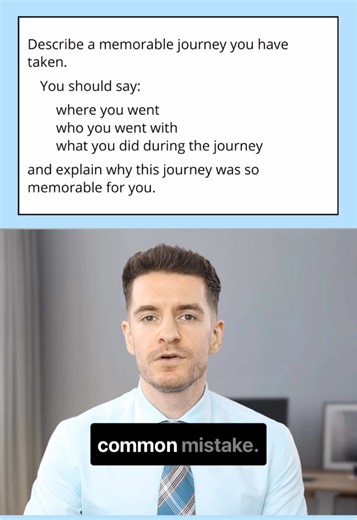 Speaking Part 2 Common Mistake IELTS ❌ 🔗 Want more IELTS tips? Follow @ieltsunderstood #ielts #ieltstips #ieltsspeaking #ieltscommonmistake