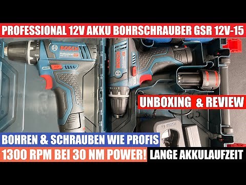 Bosch GSR 12V-15 Akku-Bohrschrauber | Bosch Professional 12V System Test, Unboxing & Review