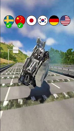 Which Country Can Survive All 50 Speed Bumps? 😱 | BeamNG.drive.