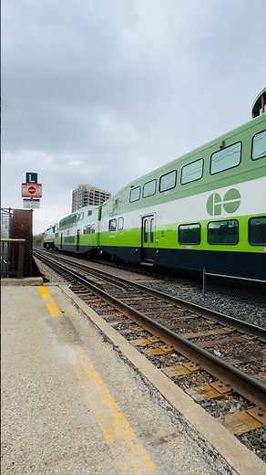 GO Train Rushes By — Trackside View! #brampton #train #railroad #gotrain #gotransit #ontariotrains