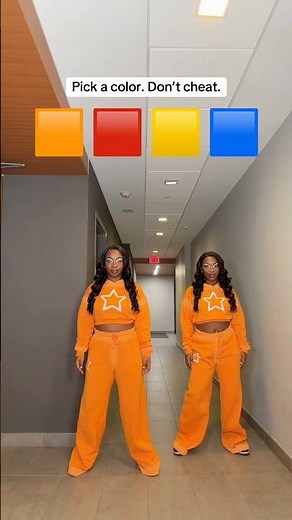 Pick a colour square and do what it says 🧡 COMMENT 👇🏼 #dance #colors #twinmoments