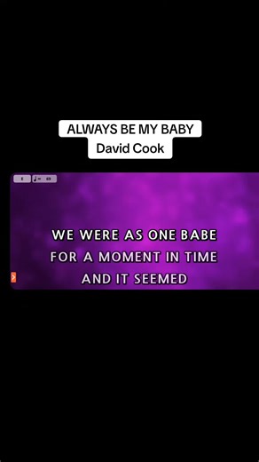 ALWAYS BE MY BABY BY: David Cook #fyppppppppppppppppppppppp #fypシ゚viral #fyp #luffy_karaoke #viraltiktok #viraltiktok #fypage #alwaysbemybaby