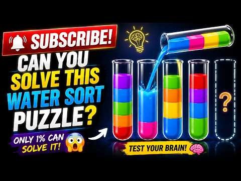 🔔 Subscribe! Can You Solve This Water Sort Puzzle? 💧