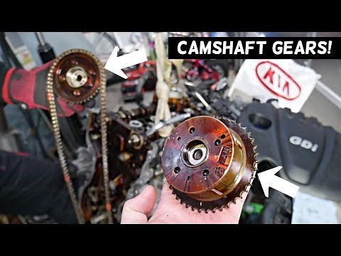 KIA OPTIMA CVVT CAMSHAFT SPROCKET GEAR REPLACEMENT REMOVAL, VARIABLE TIMING SPROCKET GEAR