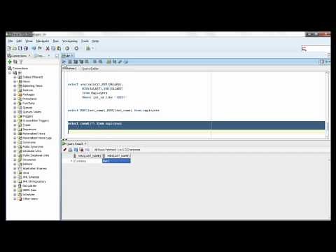 Oracle SQL Video Tutorial 29 - COUNT function