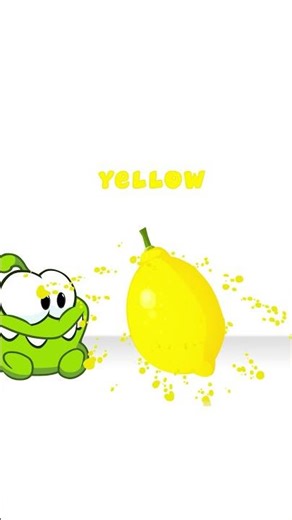 What color is the lemon 🍋 #shorts #funlearning #hooplakidztv #omnomcartoons #learncolors
