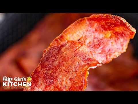 Crispy Turkey Bacon in 10 Minutes (Air Fryer Hack) #thissillygirlskitchen #HighProteinMeals