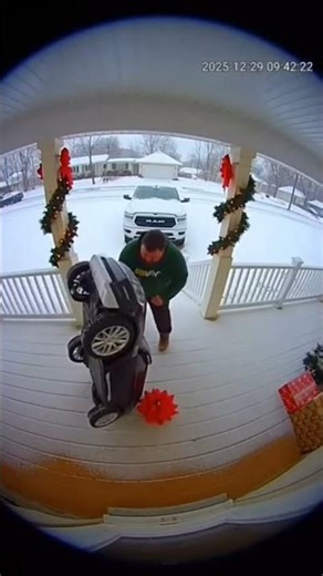 Glowing Ride-On Range Rover Grab Turns Into Bright Orange Holiday Surprise Prank