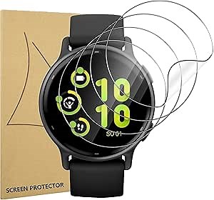 6 Pack Anti-Scratch Film for Garmin Vivoactive 5 / Vivoactive 6 Screen Protector, TPU Flexible Film, HD Clear Case Compatible for Garmin Vivoactive 5/6 Smartwatch