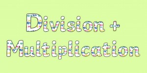 Division and Multiplication Display Lettering
