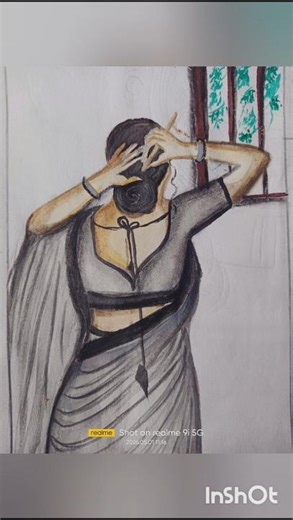 how to draw a woman on the back side. #art #paintinv#drawwithme #beginners#artist