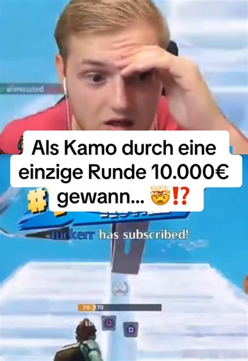 Kamo gewinnt 10.000€ in einer Runde Fortnite!