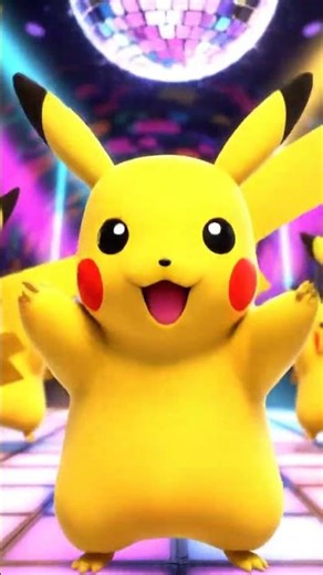 Pikachu Dance Party #pikachu #shorts #cartoon #anime