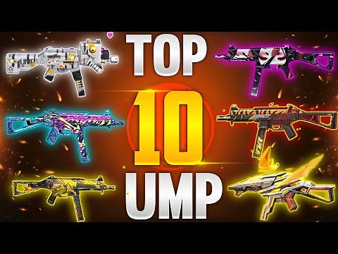 TOP 10 BEST UMP SKIN IN FREE FIRE | BEST UMP SKIN IN FREE FIRE | ZEBRA PAPERCUT UMP VS ART OF WAR 🔥