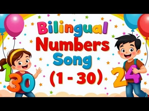Bilingual Numbers - English & Hindi Numbers #1to30