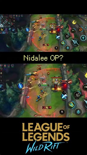Nidalee penta #highlight Gameplay highlight in League of Legends: Wild Rift for Rookie #shorts