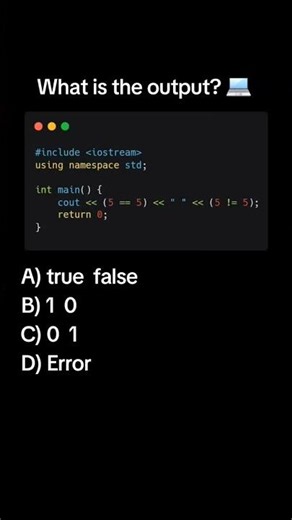 #CppProgramming #CppQuiz #LearnCpp #ProgrammingTutorials #CodingQuiz #LearnToCode #CPlusPlus