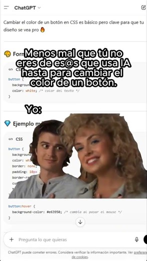 Cambiar Color Botón #programación #ai #desarrollo #web #frontend #Framework #meme #viral #javascript