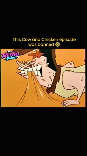 The Retro Fan on Instagram: ""Buffalo Gals, won't you come out tonight!" 🐄🐔🚫 In the world of 90s animation, few things were as "out there" as Cow and Chicken, but one episode went so far it was pulled from the airwaves forever. We’re talking about the infamous, banned episode: "Buffalo Gals." 📺🔥 Aired only once on Cartoon Network in 1998, the segment featured a biker gang known as the Buffalo Gals who literally broke into people’s homes to "chew on their rugs." The episode was packed with d