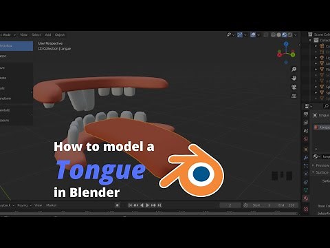 How to make a 3d tongue in blender