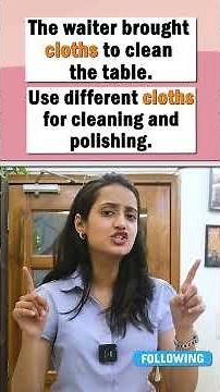 Clothes VS Cloths _ What's the difference 🤔 #englishspeaking #english
