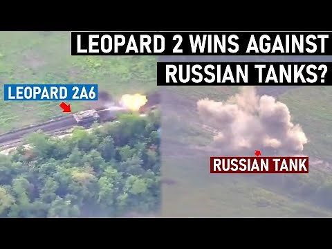 Leopard 2 Wins against Two Russian Tanks?