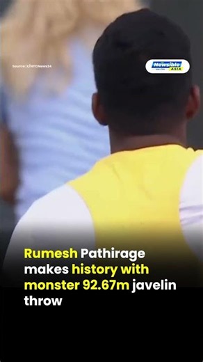 Rumesh Pathirage makes history with monster 92.67m javelin throw
