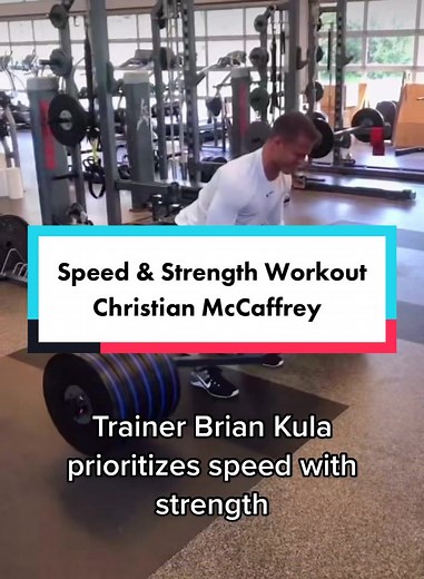 Insane strength and speed workout with @49ers Christian McCaffrey (via Brian Kula) #49ers #athleticdevelopment #speedworkout