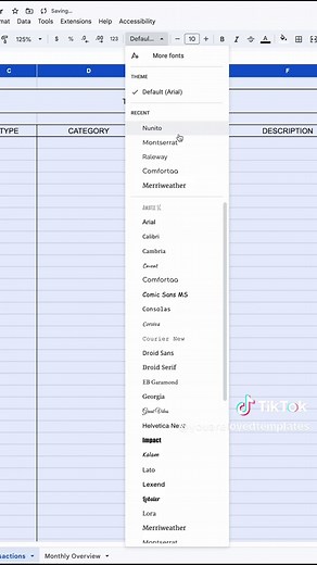 Income and Expense Tracker Setup in Google Sheets