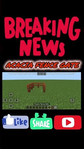 how to place acacia fence gate in minwcraft