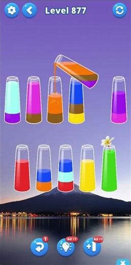 Water sort puz level 877 #androidgameplay #watersortpuzzle #shorts