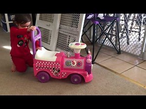 Kiddieland Disney Minnie Mouse Choo-Choo Train Ride-On | Kid Entertainment Toy Keep Them Busy Move