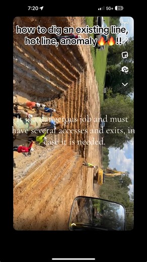 Caution, digging gas line!! #foryou #parati #gas #hotline #anomaly #pipeline #work #heavyequipment #digging #oilandgas