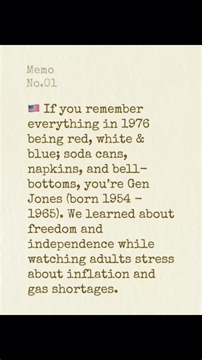 If you remember school assemblies explaining the Bicentennial like it was your civic duty, you’re Generation Jones — born between 1954 and 1965 — that sweet spot between Boomers and Gen X. We lived through the coolest cultural shifts and somehow made it to the digital age intact. Follow @GrownupDish for midlife real talk, nostalgia, and Gen Jones gold. ✨ #generationjones #genjones #over60 #babyboomer #nostalgia #genx #retrovibes #midlifewomen #middleagewomen #over60 #middleage #1970s #1976 #bice