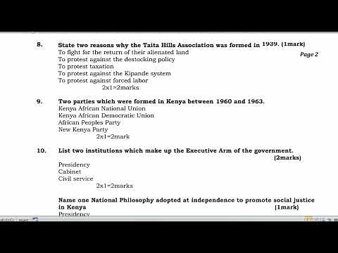 history paper 1 KCSE 2025 Prediction 3